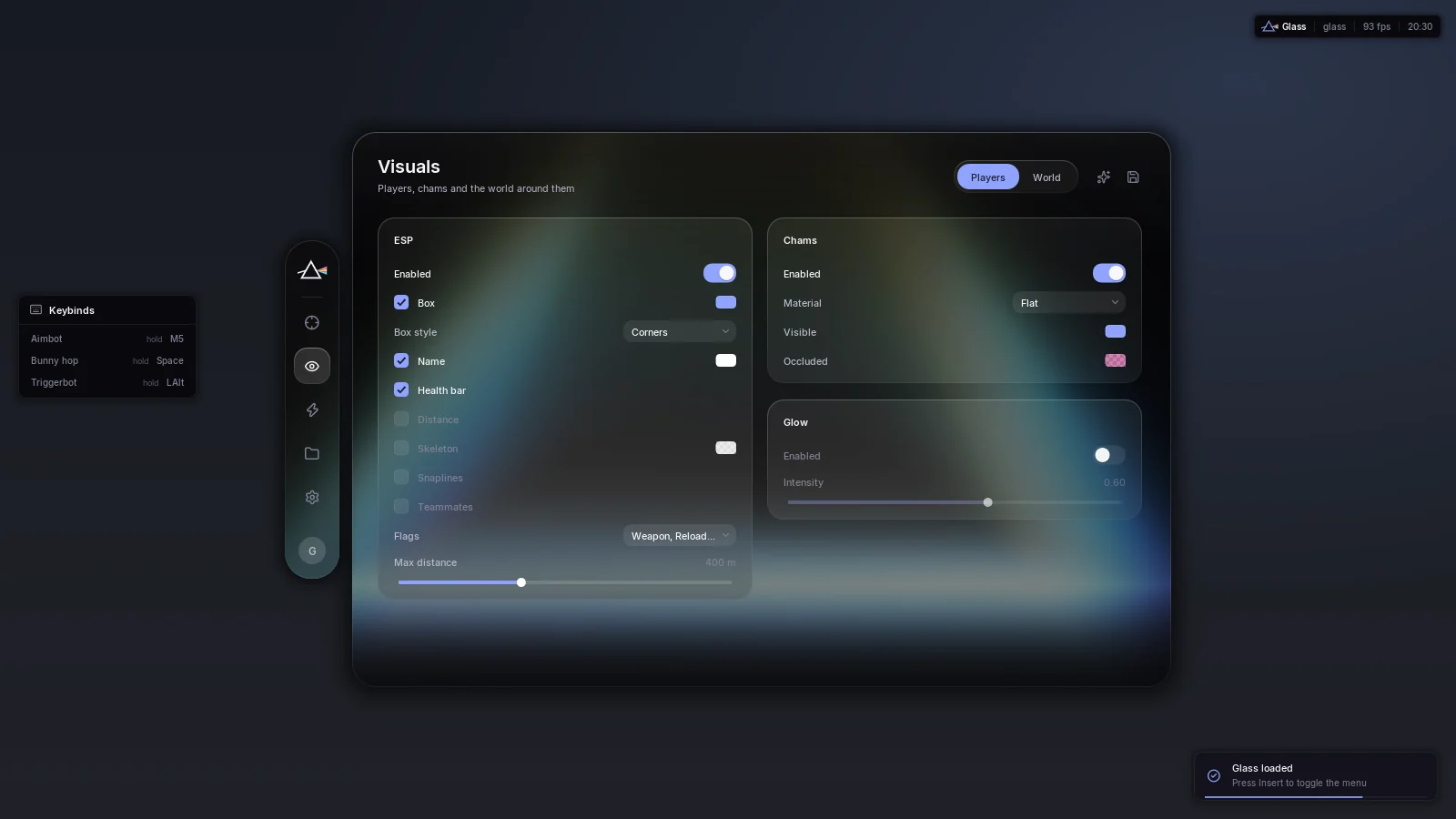 Glass visuals